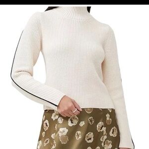 French Connection Mozart Mock Neck Jumper Cream Sweater 
size Medium